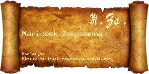 Maricsek Zsuzsanna névjegykártya