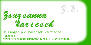 zsuzsanna maricsek business card